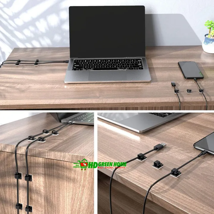 10%20pcs%20x%20Mini%20Cable%20Holder%20Clip%20Self%20Adhesive%20Wire%20Cable%20Cord%20Organizer%20Management%20Clips%20-%20Image%205