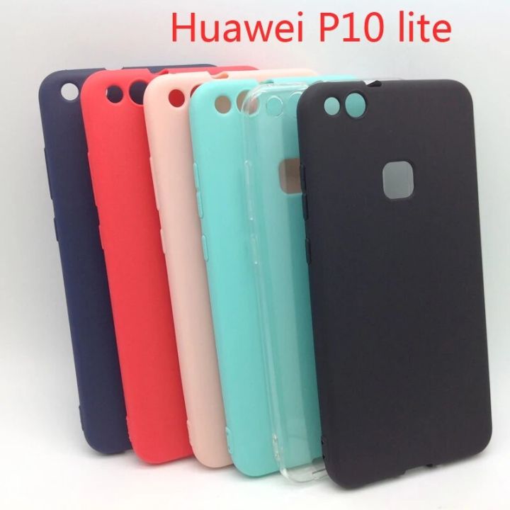 Fashions High Quality Huawei P10lite Silicone Soft TPU Cover case for huawei P10 lite Matte Candy solid colors Cover Back