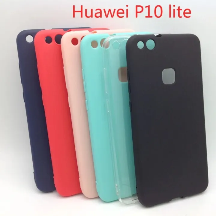 Huawei P10lite Silicone Soft TPU Cover case for huawei P10 lite Matte Candy solid colors Cover Back