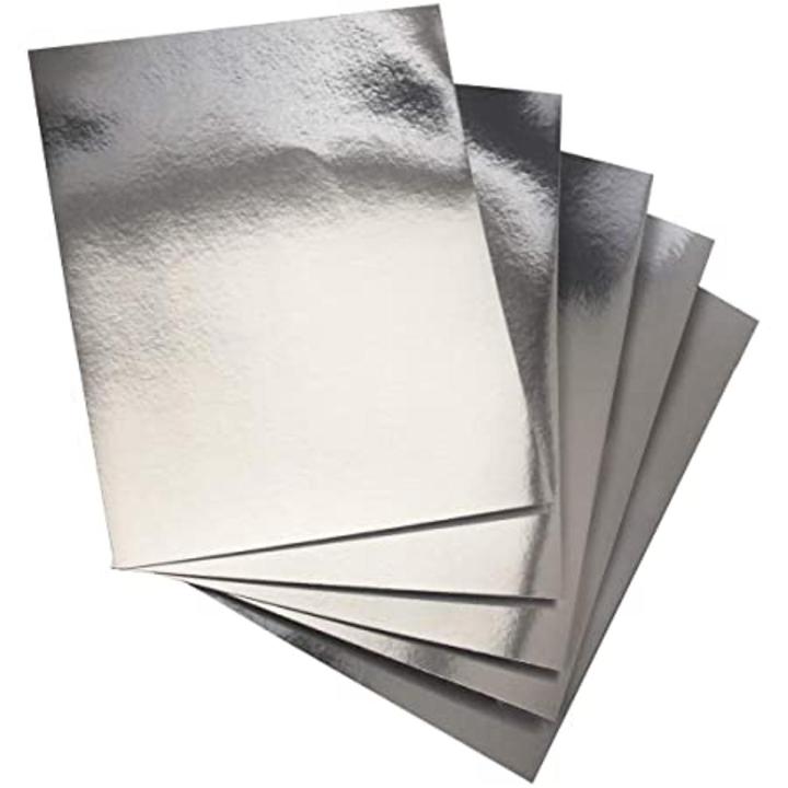 4 pcs A4 Silver Card sheet of GSM 280+