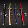 Anime Roronoa Zoro Keychain For Men Katana Cartoon Eight Color Samurai s Key Chains Women Keyrings One Piece Q-053. 