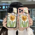 Jizetin for Realme C15 Back Cover Creative Flowers Rabbit Lambskin Texture PU Leather Back For Girls Boys Soft Phone Case.