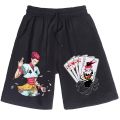 Japanese Anime Killua Print Shorts Oversized Summer Unisex Harajuku Casual Loose Beach Short Pants. 