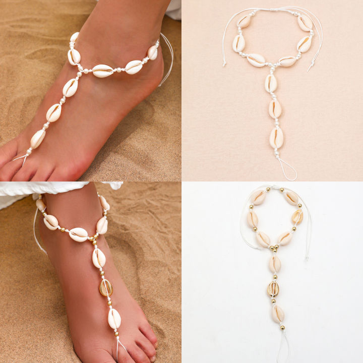 Summer%20beach%20style%20anklet%20chain,%20beaded%20shell%20anklet,%20ethnic%20style%20hand-woven%20rope%20shell%20anklet%20for%20women%20-%20Image%202