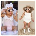 Baby Polarized Round Sunglasses Flexible Rubber Shades with Strap for Toddler Newborn Infant Ages 0-36 Months.