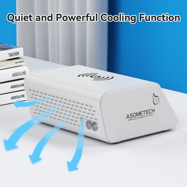 ASOMETECH%20100W%20USB%20C%20Fast%20Charger%20Station,4%20QC3.0%20+%204%20PD3.0%20PPS%20+%20Wireless%20Charging,9%20in%201%20USB%20Charger%20For%20Samsung%20iPhone%20iPAD%20-%20Image%204