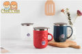 1 pcs Stainless Steel Coffee Mug Portable Tea Coffee Milk Cup Thermal Insulation Brief Anti-Fall Cappuccino Latte Mugs 400ml. 