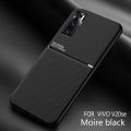 xprmy for Vivo V20SE / Y70 Phone Case Rubbed Pattern Shelll Support Car Twill Ultra Thin Shockproof Back Cover.