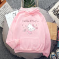 Pink Cartoon Cat Women's Hoodie Funny Melanie Martinez Hoodies Printing Sweatshirt Spring/Autumn Women Tops Clothes. 