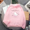 Pink Cartoon Hello Kitty Women's Hoodie Funny Melanie Martinez Hoodies Printing Sweatshirt Spring/Autumn Women Tops Clothes. 