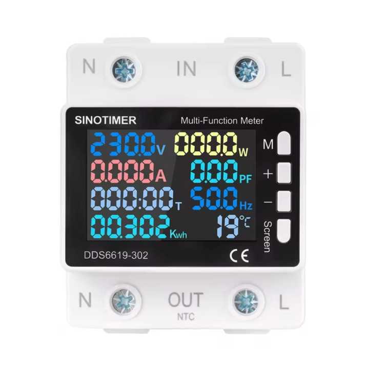 SINOTIMER DDS6619-302WF Tuya WiFi single-phase AC multi-function over-voltage and under-voltage protector remote switch 63A