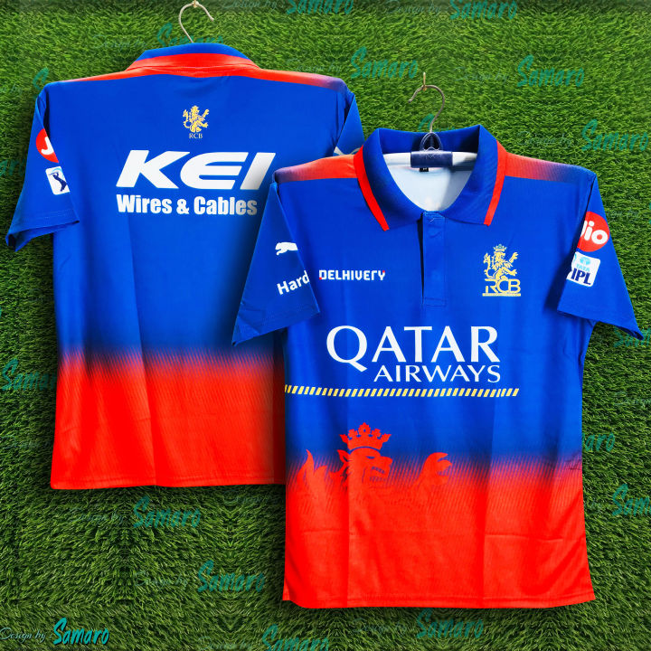 Royal Challengers Bangalore Short Sleeve Collar Polo IPL Jersey For Men