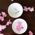 Magic Sakura Sake Cup Color Change with Cold/Hot Water-See Peach Cherry Flowers Bloom Magically Sakura Blossom Tea Bowl.