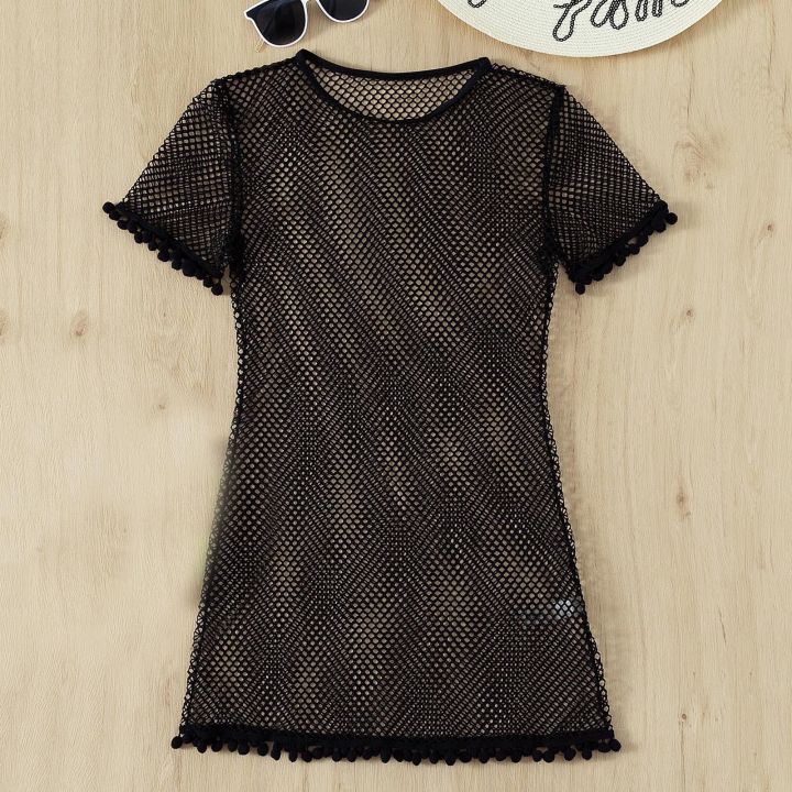 Women%20Beach%20Dress%20Fishnet%20Tassel%20Mesh%20Bathing%20Suit%20Cover%20Up%20Sheer%20Bikini%20Vestido%20Swimwear%20Clubwear%20Robe%20See%20Through%20Dresses%20-%20Image%205