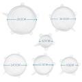 Kitchen Reusable Silicone Stretch Seal Lid Preservation Vacuum Food Storage Bowl Cover 6 Pcs Set.