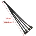 PWM Fan Splitter 4pin Adapter Cable 1 to 1 2 3 4 Computer CPU Fan Splitter PC Fan Extension Power Cable. 