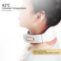 4D TENS Pulse Magnetic Back Neck Massager Heating Smart Neck Vibration Massage Device Cervical Muscle Relaxing Spine Pain Relief. 
