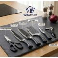 6 in 1 Zepter Stainless Steel Knife Set with Peeler & Scissor Black Non Stick Kitchen Knife Set. 