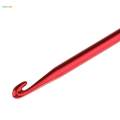 10xAfghan Crochet Hook Knitting Needle Hand Knit Tool With Hole 4 mm Red Yellow Random. 