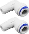 1/4 Inch Male Thread x 3/8 inch Push Fit Elbow Connector For RO Pipe Fitting.