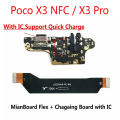 USB Board Charger Charging Dock Port Connector Flex Cable For Xiaomi POCO X3 NFC Pro Mainboard Main Board Flex. 