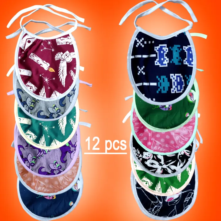 12%20Pcs%20multicolor%20Baby%20Soft%20Cotton%20Bibs%20High%20Quality%20Double%20Layers%20Waterproof%20-%20Image%203