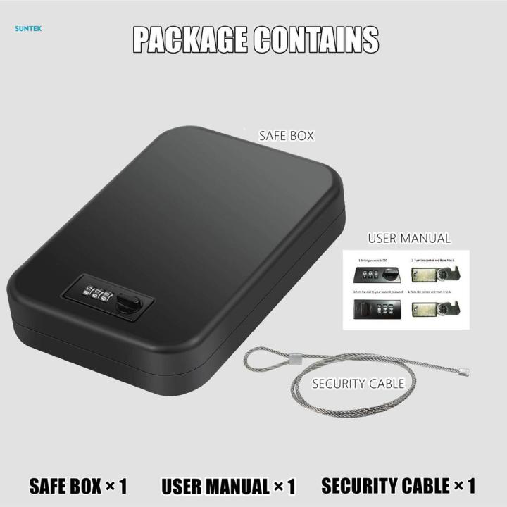 Portable ,Easy to Read Valuables ,sturdy Combination Lock Steel Case, Metal Combination Lock Box for Credit Cards Wallet