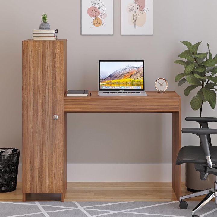 Maria%20Cupboard%20Study%20Table,%20Workstation,%20Computer,%20Laptop,%20WFH%20Office%20Desk,%20Gaming%20Table%20with%20Side%20Bookshelf%20Storage%20(Exotic%20Teak%20&%20White)%2043/40%20-%20Image%205