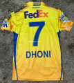 CSK Chennai Super Kings Jersey 2025 With Dhoni 7 Fonts Premium Quality Short Sleeves Honeycomb Fabric. 