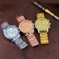 2021 Geneva Ladies Watch High Quality Stainless Steel Quartz Wrist Watch Geneva Watch Womens Rose Gold Watches Reloj Mujer Clock. 