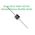 5Pcs- Diode 6A10 1000V 1KV 6A General Purpose Rectifier Axial Diode 6A10 Silicon Junction Diode R-6 Package Electrical Circuitry & Parts. 
