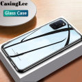 Casinglee For OPPO A52 case Glass silicon Full Protection Tempered Glass Back cover for OPPO A52 Phone cases For girls and Boys.
