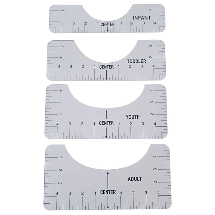 Video Layout Center Ruler for Guiding T-Shirt Design, Center Design Rulers with Size Chart ...