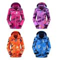 Outdoor Winter Hooded Mountaineering Camping Hiking Softshell Jacket Waterproof Windproof Warm Windbreaker Women Autumn. 