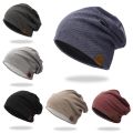 【Best-Selling】 Autumn Winter Beanie Caps Casual Thermal Elastic Knitted Cotton Sports Warmer Casual Headwear Knitted Solid Unisex.