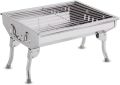 Stainless Steel Combined Charcoal Barbecue BBQ Grill / Stainless Steel Combined Barbecue [BBQ-881] Size:  L x W x H (47.5 x 33 x 31 cm). 