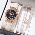 LooKeo Mall 2pcs High Quality Women's Quartz Watch and Bracelet Fashionable Casual Watches (No Box). 