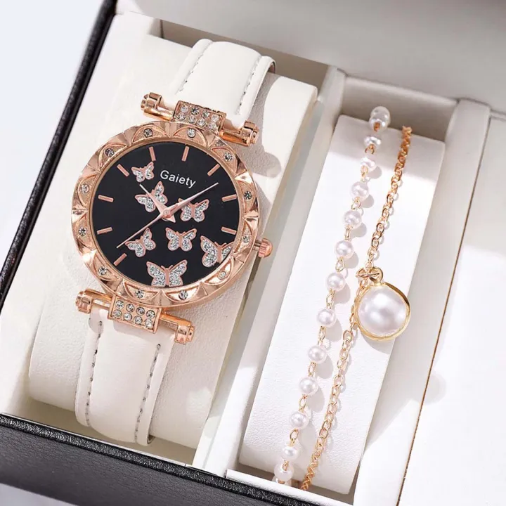 LooKeo%20Mall%202pcs%20High%20Quality%20Women's%20Quartz%20Watch%20and%20Bracelet%20Fashionable%20Casual%20Watches%20(No%20Box)%20-%20Image%202