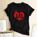 Couple T Shirts for Boyfriend and Girlfriend Love Short Sleeve Sweet Tee Shirt Femme 2021 Valentine's Day Tops Women Clothes.