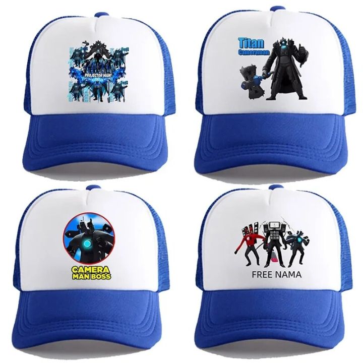 Skibidi Toilet Cap Kids Cameraman Baseball Cap Speakerman Adult Trucker Cap Boys Girls Tv Man Skibidi Toilet Hat Christmas Gift