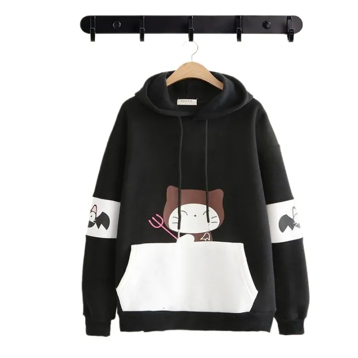 Good%20Quality%20Women%20Cute%20Bat%20Cat%20Printed%20Cotton%20Hoodie%20For%20Winter%20-%20Image%204