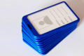 Id Cards-Natural Hard Metal (Aluminum Alloy) ID Card Holder/Badge with Scratch Guard for Office ID Card.