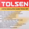 TOLSEN VDE 1000V 25 Pcs Insulated Hand Tools Set VDE/GS certificated Premium Series V83825 - Kings Trading.