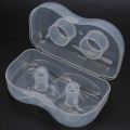 2 Piece Nipple Shield with Carrying Box BreastFeeding Nipple 1box. 