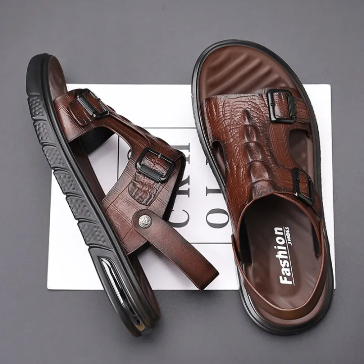 New%20men's%20summer%20sandals,%20men's%20cowhide%20beach%20shoes,%20casual%20men's%20shoes,%20crocodile%20print%20platform%20soles,%20dual-purpose%20breathable%20non-slip%20slippers%20-%20Image%204