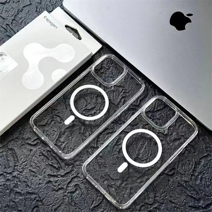 Spigen%20Clear%20Magnetic%20For%20Magsafe%20Wireless%20Charge%20Case%20For%20iPhone%2014%20Pro%20Max%2014%20Pro%2014%2014%20PlusTransparent%20Hard%20Back%20Cover.%20-%20Phone%20Back%20Cover%20-%20Image%202