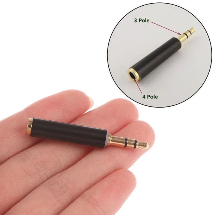 BOYA M1 Mic Converter to Use Without Battery on PC DSLR - 3.5mm 4 Pole Female to 3 Pole Male TRRS to TRS Audio Adapter