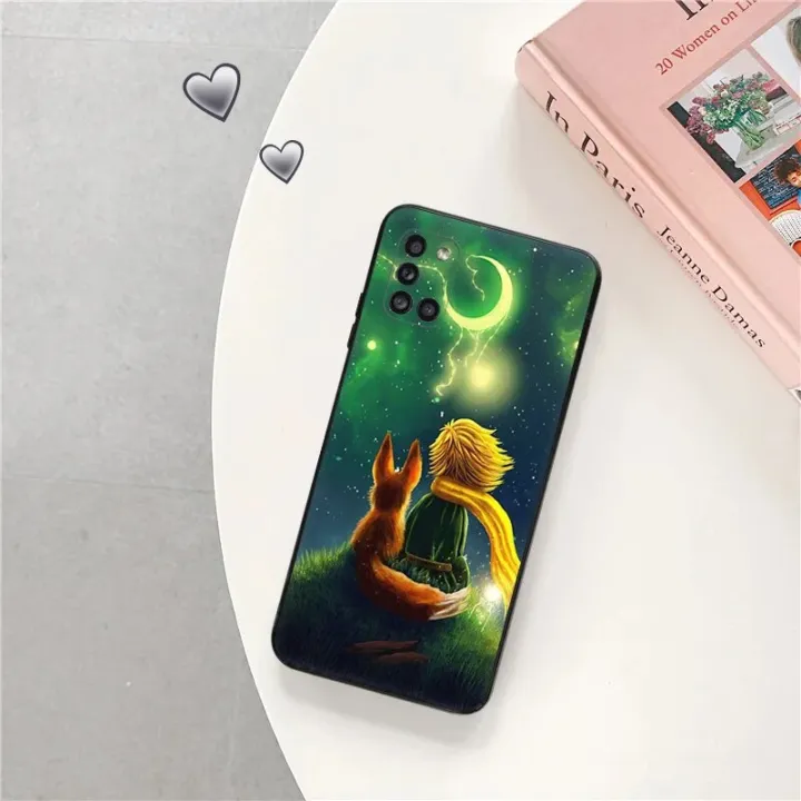 Matte%20Phone%20Case%20For%20Samsung%20M54%20Note8%20M04%20S8%20M11%20M12%20M13%20M14%20M21%20M22%20M23%20M30%20M31%20M32%20M33%20The%20little%20Prince%20Fox%20Black%20Soft%20Cover%20-%20Image%203