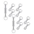 12 Pieces Metal Magnet Keychain Magnetic Keychain Pocket Keyring Magnet Holder with Split Ring Jewelry Test Magnet.