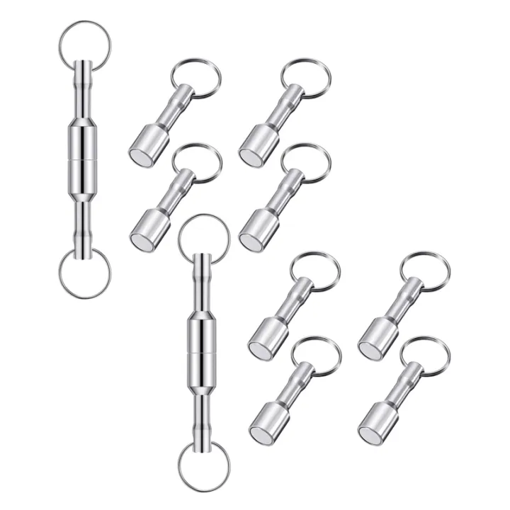 12%20Pieces%20Metal%20Magnet%20Keychain%20Magnetic%20Keychain%20Pocket%20Keyring%20Magnet%20Holder%20with%20Split%20Ring%20Jewelry%20Test%20Magnet%20-%20Image%202